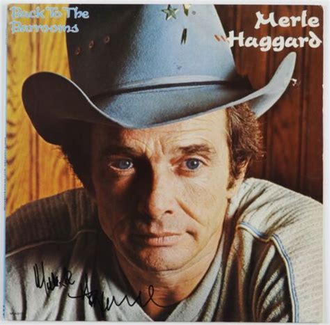 Merle Haggard Signed Autograph Album Jsa Record V Back To The Barrooms