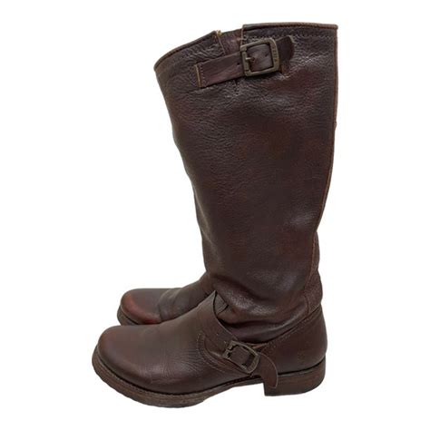 Frye Shoes Frye Veronica Slouch Boots Size Womens Brown Leather