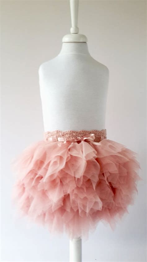 Blush Pink Playful Tutu Skirt Ruffle Tulle Skirt Frilly Etsy