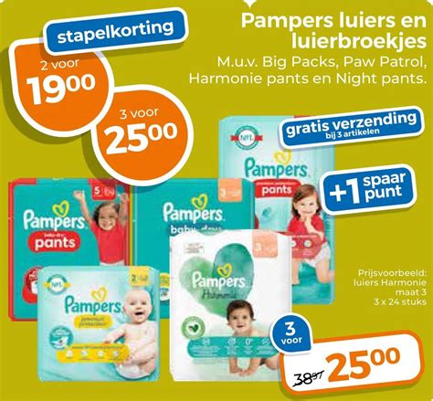 Pampers Luiers En Luierbroekjes Aanbieding Bij Trekpleister