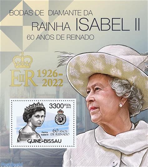 Timbre Guinea Bissau Diamond Jubilee Of Queen Elizabeth Ii