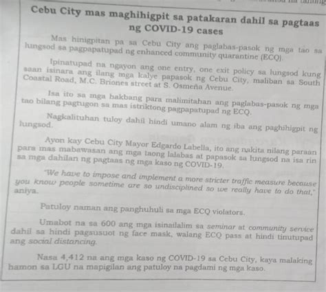 Ano Ang Paksa Ng Balita Ano Ang Mahalagang Impormasyon Ang Iyong