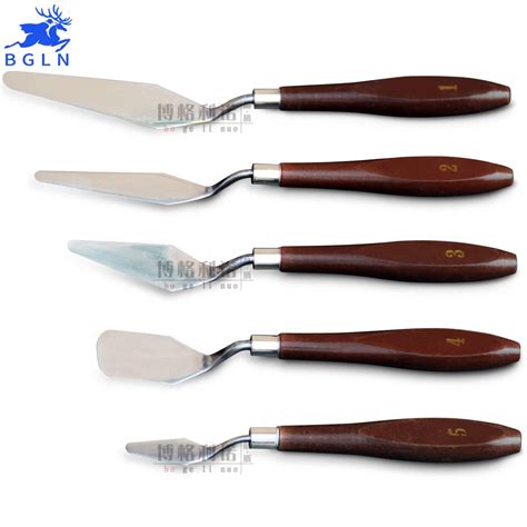 Painting Tools Painting Knife Blade Five Set Wooden Handle Painting Art