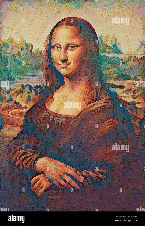 My Painting Reproduction Of Mona Lisa By Leonardo Da Vinci Stock Photo