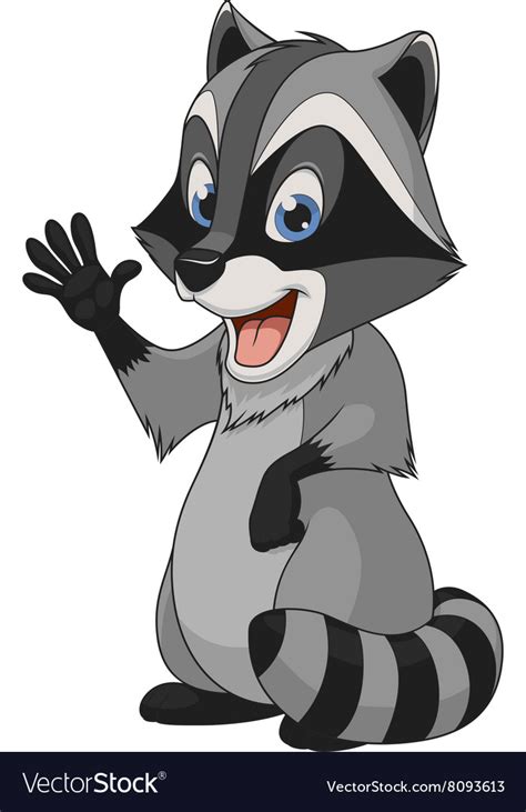 Little funny raccoon Royalty Free Vector Image