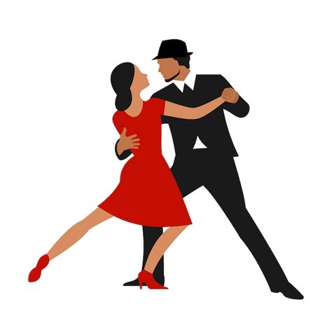 Premium Vector Tango Dancers Couple Dancing Tango Flat Style