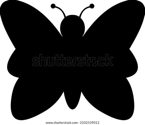 Vector Illustration Black Silhouette Butterfly Stock Vector (Royalty ...