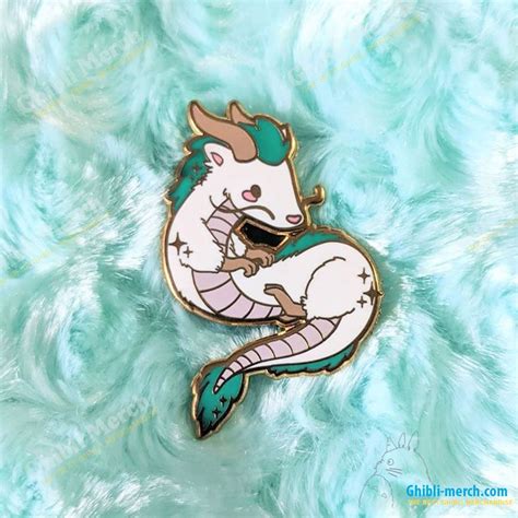 Spirited Aways Hard Enamel Pin Cute Cartoon Haku Dragon - Ghibli Merch ...