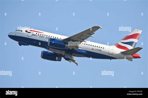 British Airways Airbus A319 G EUPN Taking Off From London Heathrow