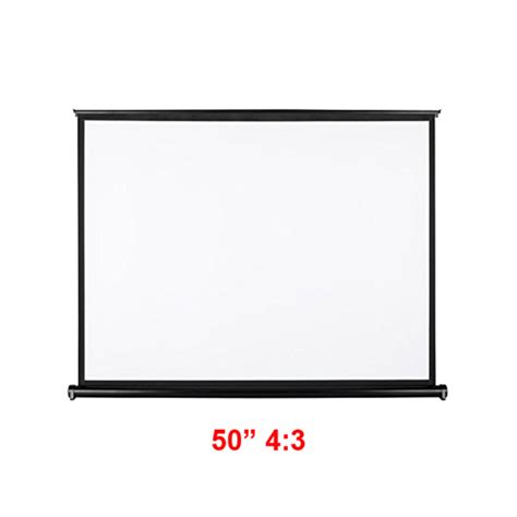 50 Inch 4 3 Pull Up Pull Down Projector Screen Black Omena Ph