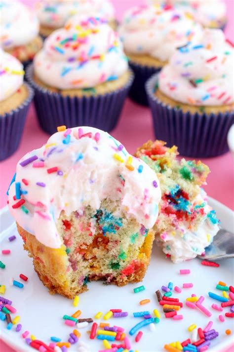 Homemade Funfetti Cupcakes Recipe With Confetti Frosting