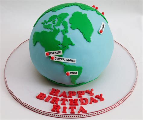 Hiking The World Globe Cake — Birthday Cakes Globe Cake Themed