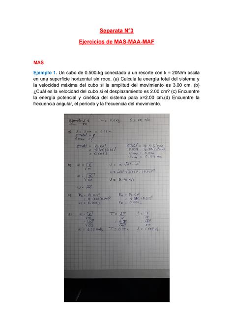 Acv S Tarea Calificada Ep Resuelto Separata N Ejercicios