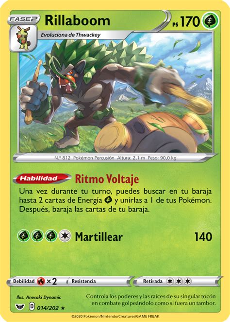 Rillaboom Espada Y Escudo 14 Tcg Wikidex La Enciclopedia Pokémon