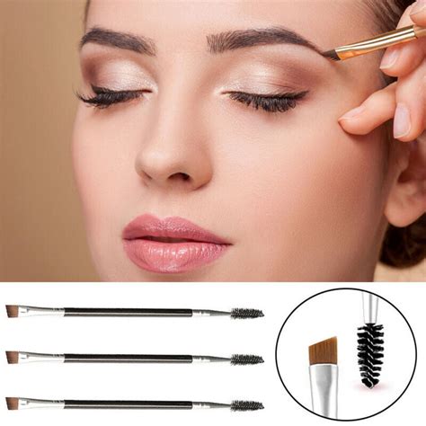 Eyebrow Brush Flat Angled Eye Brow Brushes Dual Ended Angled And