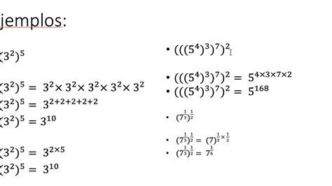 Leyes De Exponentes Regla De La Potencia Ejercicios Youtube