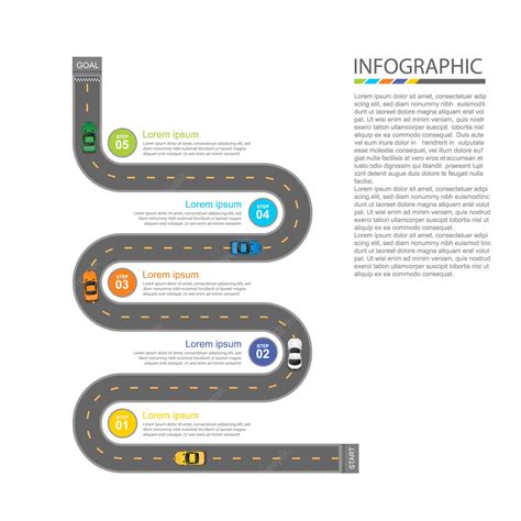 Premium Vector | Road infographic design