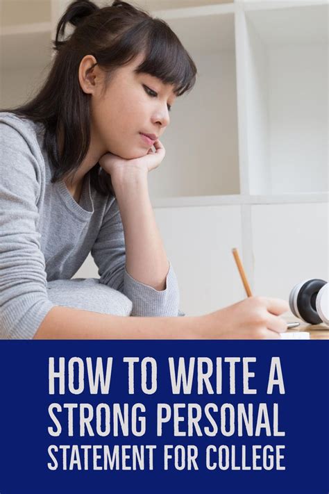 How To Write A Strong Personal Statement For College Personal Statement College Application