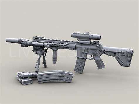 Heckler Koch HK416 Modular Assault Rifle With Geissele Super Modular