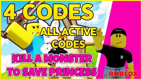 4 CODES ALL ACTIVE CODES For KILL MONSTERS TO SAVE PRINCESS