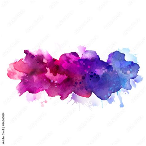 Purple and blue watercolor stains Stock Vector | Adobe Stock