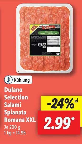 Dulano Selection Salami Spianata Romana Xxl Angebot Bei Lidl