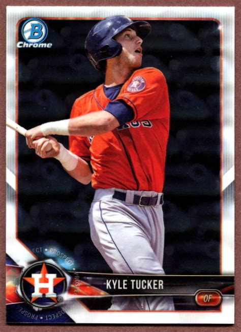 2018 Bowman Chrome Prospects BCP55 Kyle Tucker Baseball Card Houston