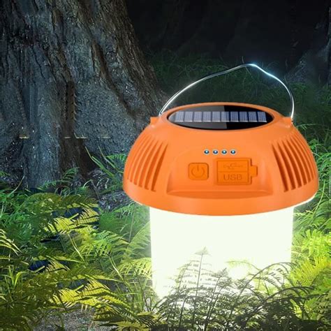 Lanterne Solaire De Camping Lampe De Poche Led Rechargeable Par Usb