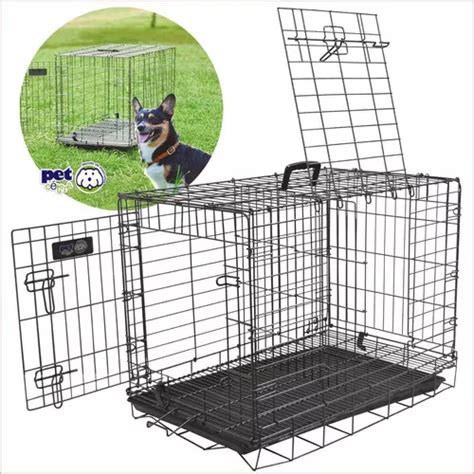 Jaula Transportadora Plegable Para Perro Puertas Cm