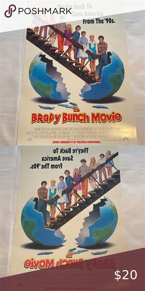 The Brady Bunch Movie Original 1995 Double Sided Movie Poster 27 X 40