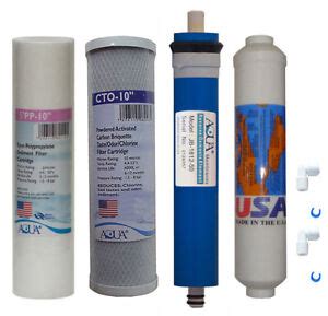 4 Stage Reverse Osmosis Replacement Filter Set With 50 GPD Membrane