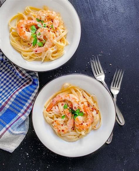 Lemon Shrimp Pasta In Garlic White Wine Sauce 20 Minutes Recipe