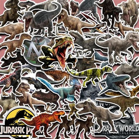 50 Stk Sticker Aufkleber Jurassic Park Dinosaurier Kaufen Auf Ricardo