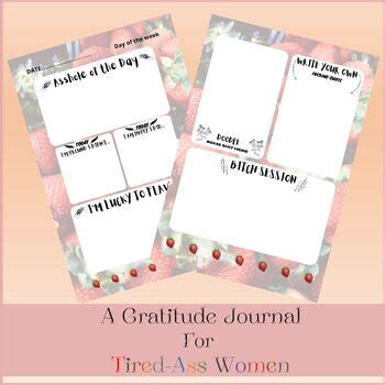 A Gratitude Journal For Tired Ass Women By BookBlend TPT