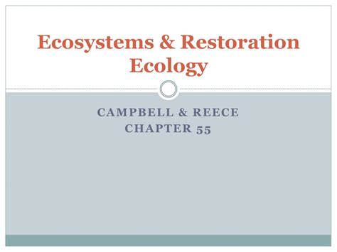 PPT Ecosystems Restoration Ecology PowerPoint Presentation ID 5323627