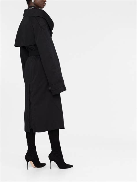 Balenciaga Off Shoulder Trench Coat Farfetch