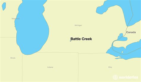 Where Is Battle Creek Mi Battle Creek Michigan Map