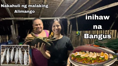 Nakahuli Ng Malaking Alimango At Bangus Inihaw Na Bangus Para Sa