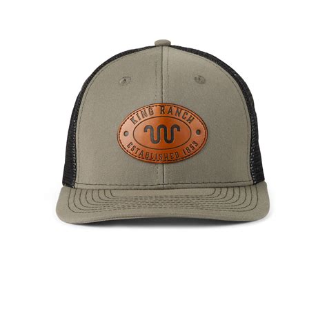 Running W Leather Patch Cap King Ranch Saddle Shop