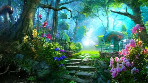 Echanted Garden Wallpapers Wallpaper Cave