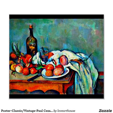 Poster Classic Vintage Paul Cezanne Poster Zazzle Cezanne Art