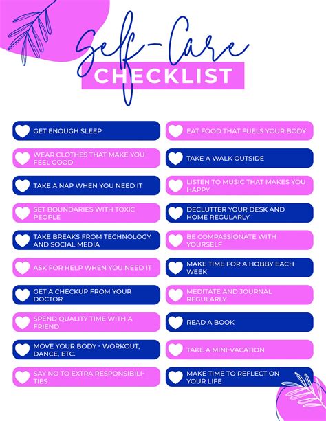 Self Care Checklist 4 01 Brooklyn Active Mama A Blog For Busy Moms