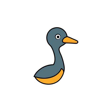 Clarks Grebe bird goes icon 48473483 Vector Art at Vecteezy
