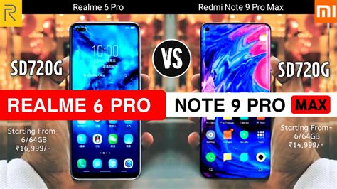 Realme 6 Pro Vs Redmi Note 9 Pro Max Which Better Smartphone ️ Youtube