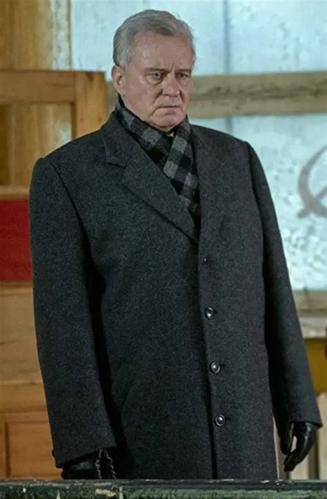 Chernobyl Stellan Skarsgård Black Coat | filmleatherjacket.com