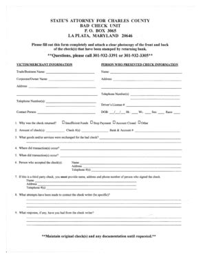 Fillable Online Charlescountymd Ll Out This Form Completely And Attach