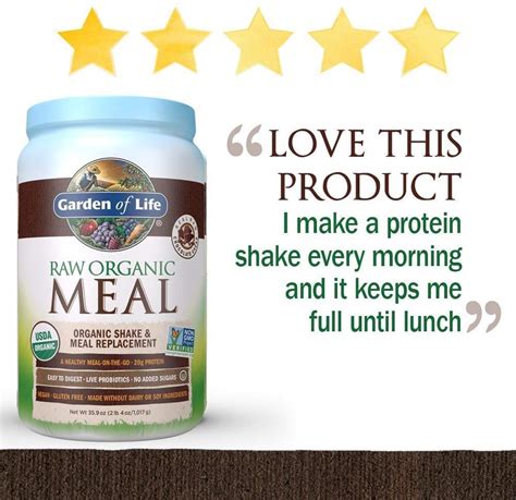 Garden Of Life Meal Replacement Chocolate Powder Servings Organic