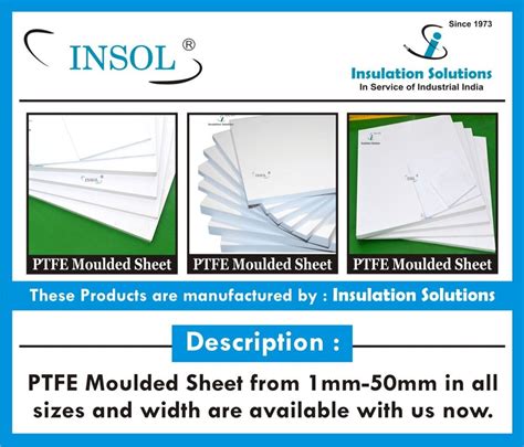 Insol Ptfe Molded Sheet Packaging Type Roll Thickness Mm Mm At