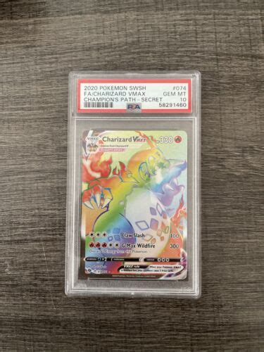 Mavin Pokemon Champions Path Secret Rare Rainbow Charizard Vmax