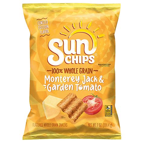 Sunchips Whole Grain Snacks Monterey Jack And Garden Tomato 7 Oz Shop